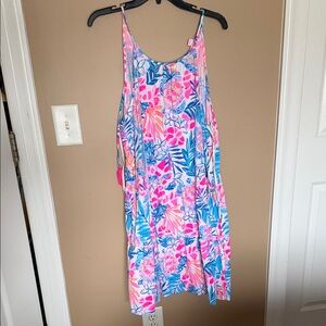 Lilly Pulitzer Pink and Blue Floral Mini Dress